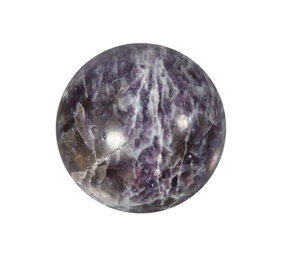 Lepidoliet met roze toermalijn (unicorn stone) bol 40 mm