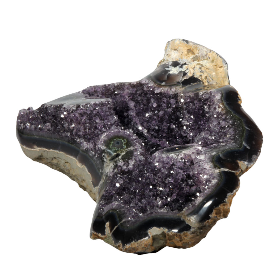 Amethist met chalcedoon geode 30 x 23 x 15 cm | 6540 gram