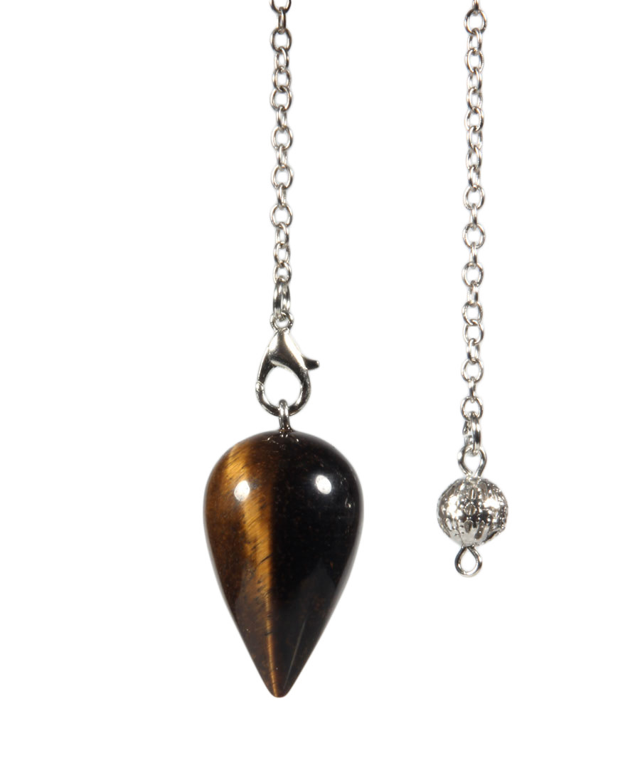 Tijgeroog edelsteen druppel hanger - Edelstenen en Mineralen
