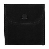 Buideltje velveteen zwart met drukker Buideltje velveteen zwart met drukker