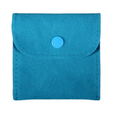 Buideltje velveteen petrol met drukker Buideltje velveteen petrol met drukker