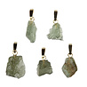 Moldaviet hanger ruw met 14k gouden oogje | 0,3 - 0,7 gram Moldaviet hanger ruw met 14k gouden oogje | 0,3 - 0,7 gram