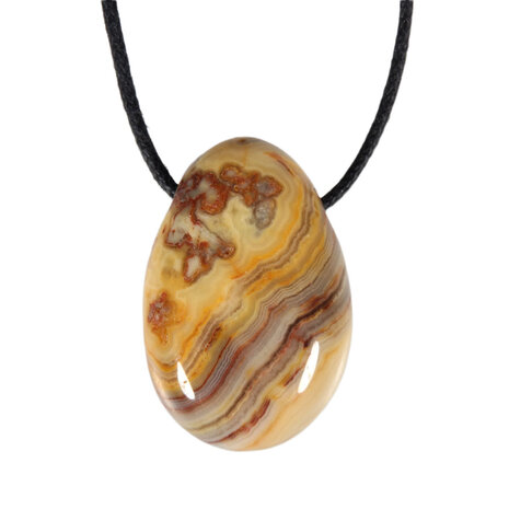 Agaat (kant) hanger doorboord Agaat (kant) hanger doorboord