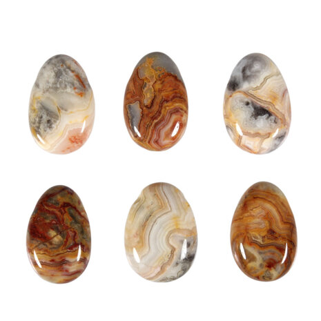 Agaat (kant) hanger doorboord Agaat (kant) hanger doorboord