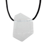 Bergkristal hanger A-kwaliteit hoekig plat doorboord Bergkristal hanger A-kwaliteit hoekig plat doorboord