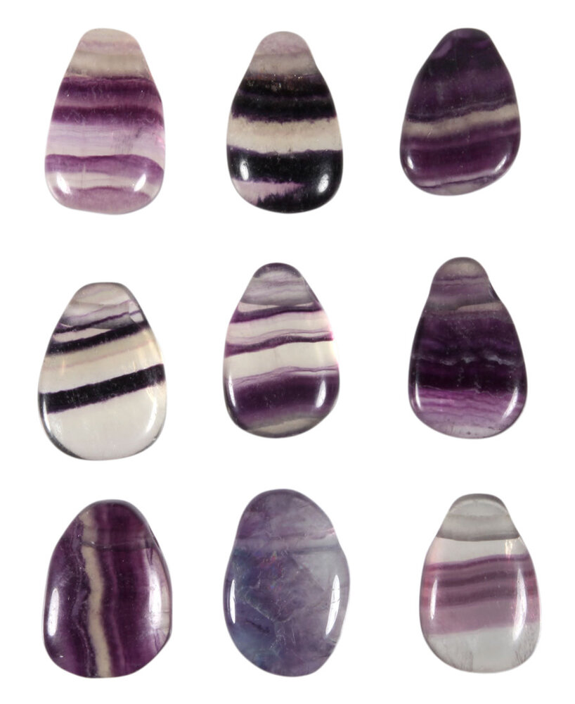 Fluoriet (paars) hanger doorboord Fluoriet (paars) hanger doorboord