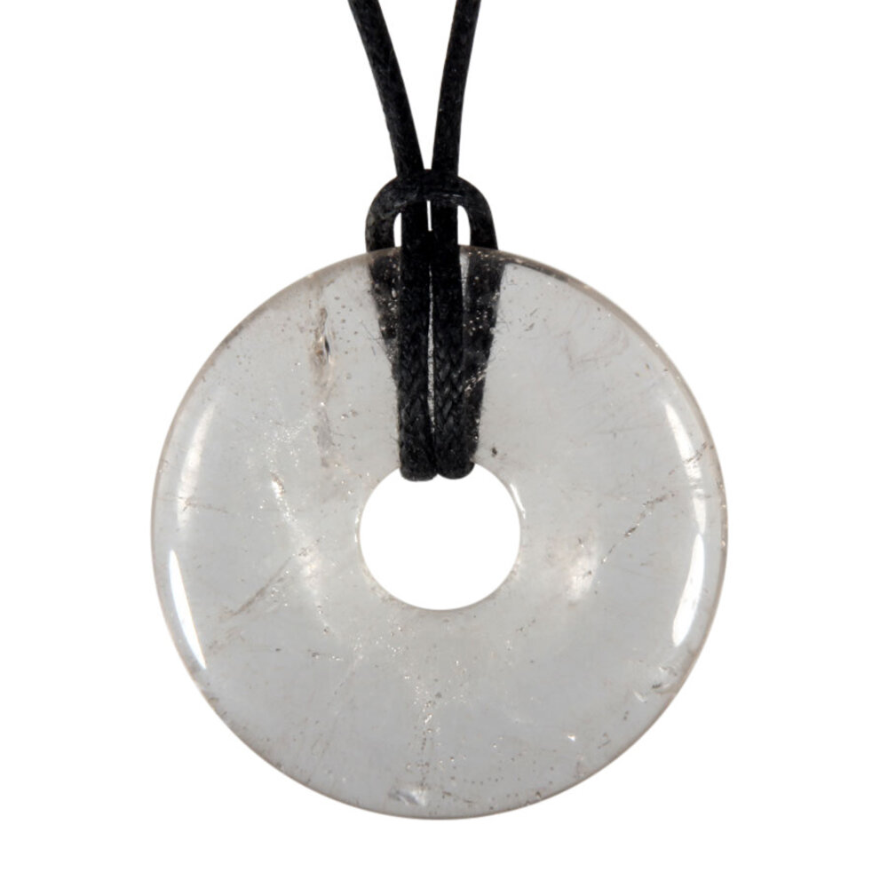 Rookkwarts (licht) hanger donut 3 cm Rookkwarts (licht) hanger donut 3 cm