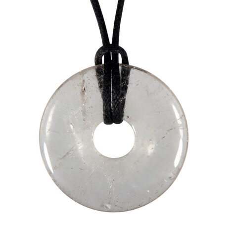 Rookkwarts (licht) hanger donut 3 cm Rookkwarts (licht) hanger donut 3 cm