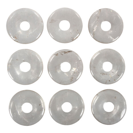 Rookkwarts (licht) hanger donut 3 cm Rookkwarts (licht) hanger donut 3 cm