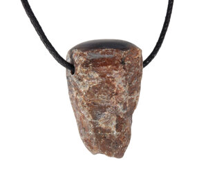 Saffier (ster) hanger doorboord aan 1 zijde gepolijst