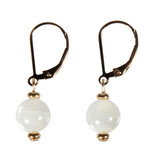 Gold filled oorbellen maansteen rond 8 mm Gold filled oorbellen maansteen rond 8 mm