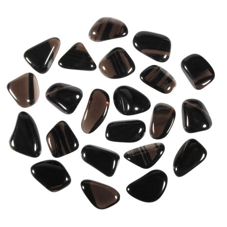 Obsidiaan (lamellen) steen getrommeld 5 - 10 gram Obsidiaan (lamellen) steen getrommeld 5 - 10 gram