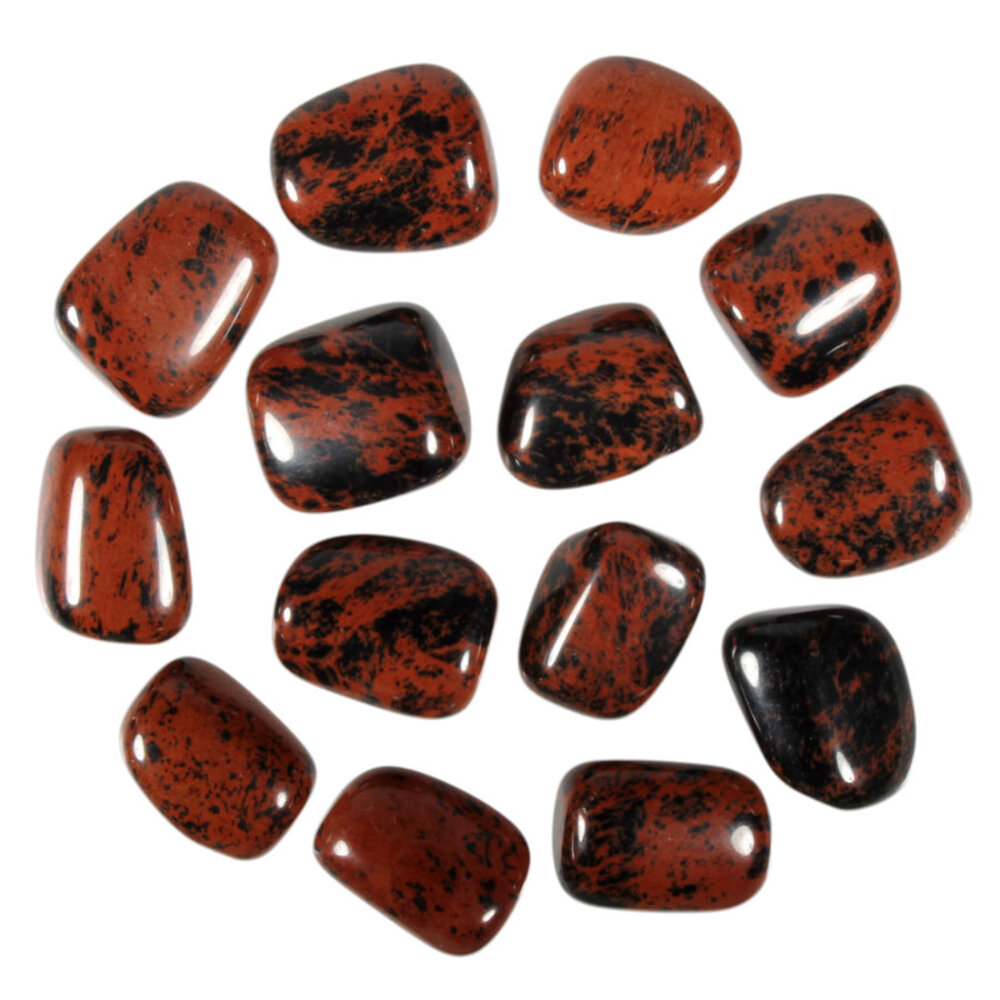 Obsidiaan (mahonie) steen getrommeld 10 - 20 gram Obsidiaan (mahonie) steen getrommeld 10 - 20 gram