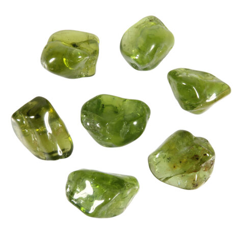 Peridoot steen A-kwaliteit getrommeld 4 - 7 gram Peridoot steen A-kwaliteit getrommeld 4 - 7 gram