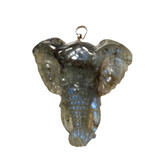 Labradoriet hanger olifant 4,4 x 4,3 cm Labradoriet hanger olifant 4,4 x 4,3 cm
