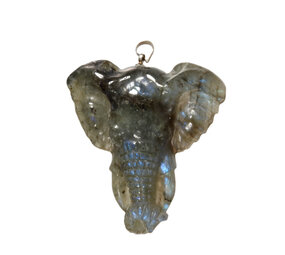 Labradoriet hanger olifant 4,4 x 4,3 cm Labradoriet hanger olifant 4,4 x 4,3 cm