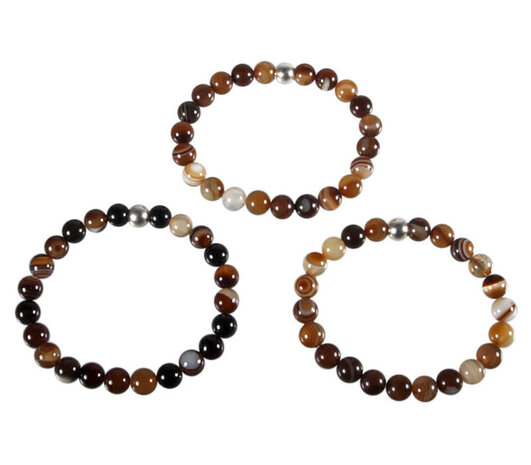 Sardonyx armband 20 cm | 8 mm kralen