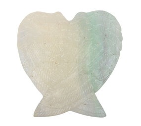 Fluoriet engelenvleugels 5 x 4,8 cm Fluoriet engelenvleugels 5 x 4,8 cm