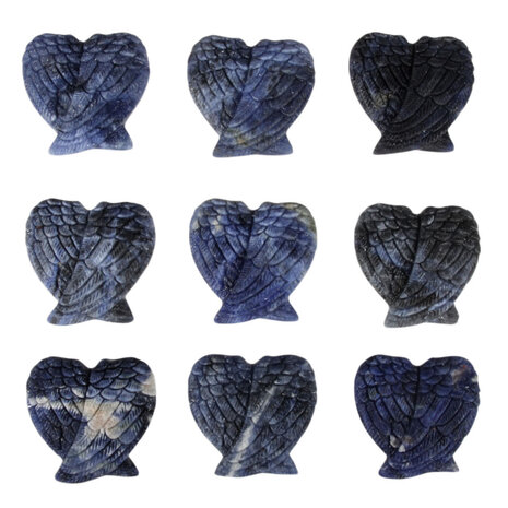 Sodaliet engelenvleugels 3,8 x 3,6 cm Sodaliet engelenvleugels 3,8 x 3,6 cm