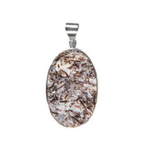 Zilveren hanger astrofylliet | ovaal ruw 3,8 x 2,5 cm Zilveren hanger astrofylliet | ovaal ruw 3,8 x 2,5 cm