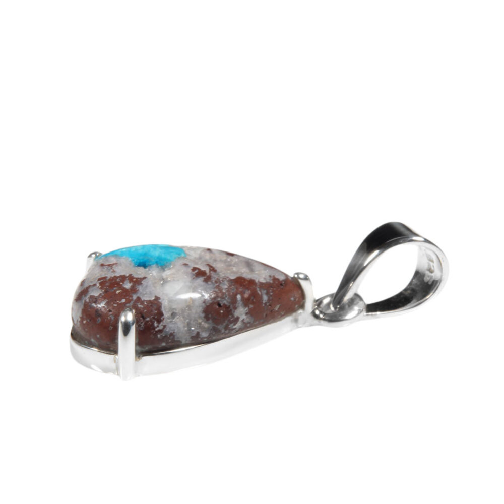 Zilveren hanger cavansiet in matrix | druppel gezet 1,9 x 1,2 cm Zilveren hanger cavansiet in matrix | druppel gezet 1,9 x 1,2 cm