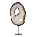 Agaat schijf op standaard 49,5 x 34,5 x 1 cm / 4021 gram