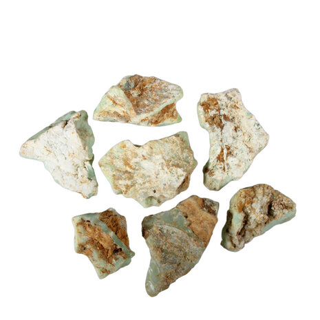 Chrysopraas ruw 50 - 100 gram Chrysopraas ruw 50 - 100 gram