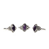 Zilveren ring amethist maat 16 | markies spiralen Zilveren ring amethist maat 16 | markies spiralen