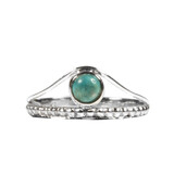 Zilveren ring turkoois maat 16 | rond boogje Zilveren ring turkoois maat 16 | rond boogje