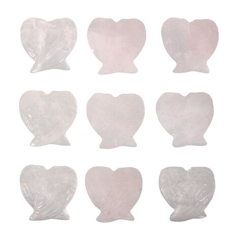 Rozenkwarts engelenvleugels 3,8 x 3,6 cm
