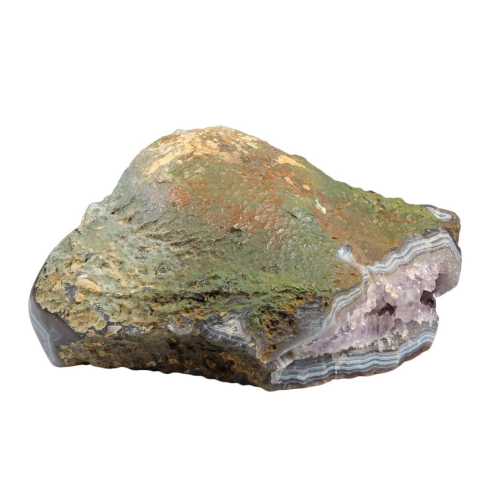 Amethist geode met agaat banden 28 x 13,5 x 19 cm | 7800 gram Amethist geode met agaat banden 28 x 13,5 x 19 cm | 7800 gram