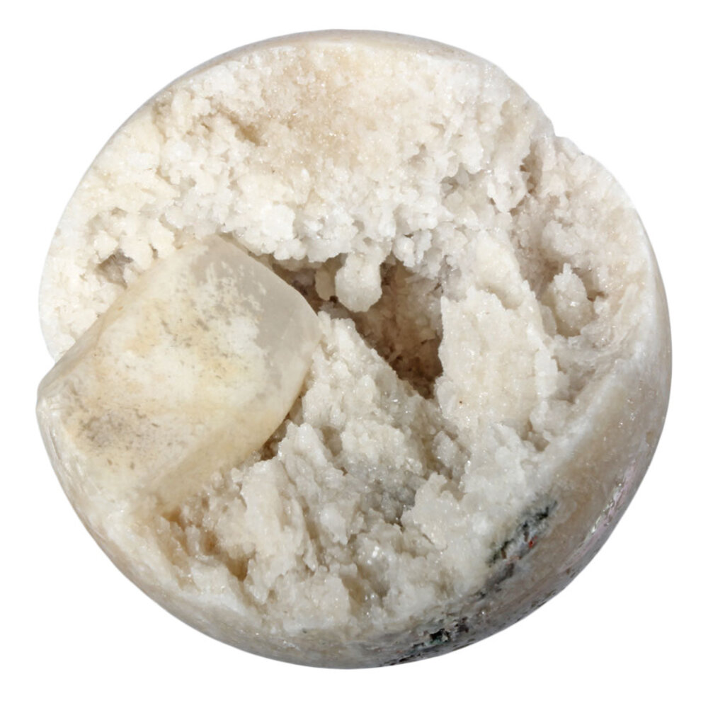 Kwarts met calciet geode bol 120 mm | 1108 gram Kwarts met calciet geode bol 120 mm | 1108 gram