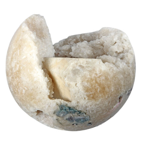 Kwarts met calciet geode bol 120 mm | 1108 gram Kwarts met calciet geode bol 120 mm | 1108 gram