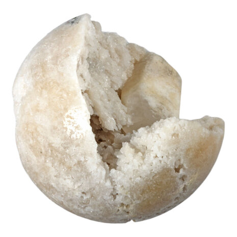 Kwarts met calciet geode bol 120 mm | 1108 gram Kwarts met calciet geode bol 120 mm | 1108 gram