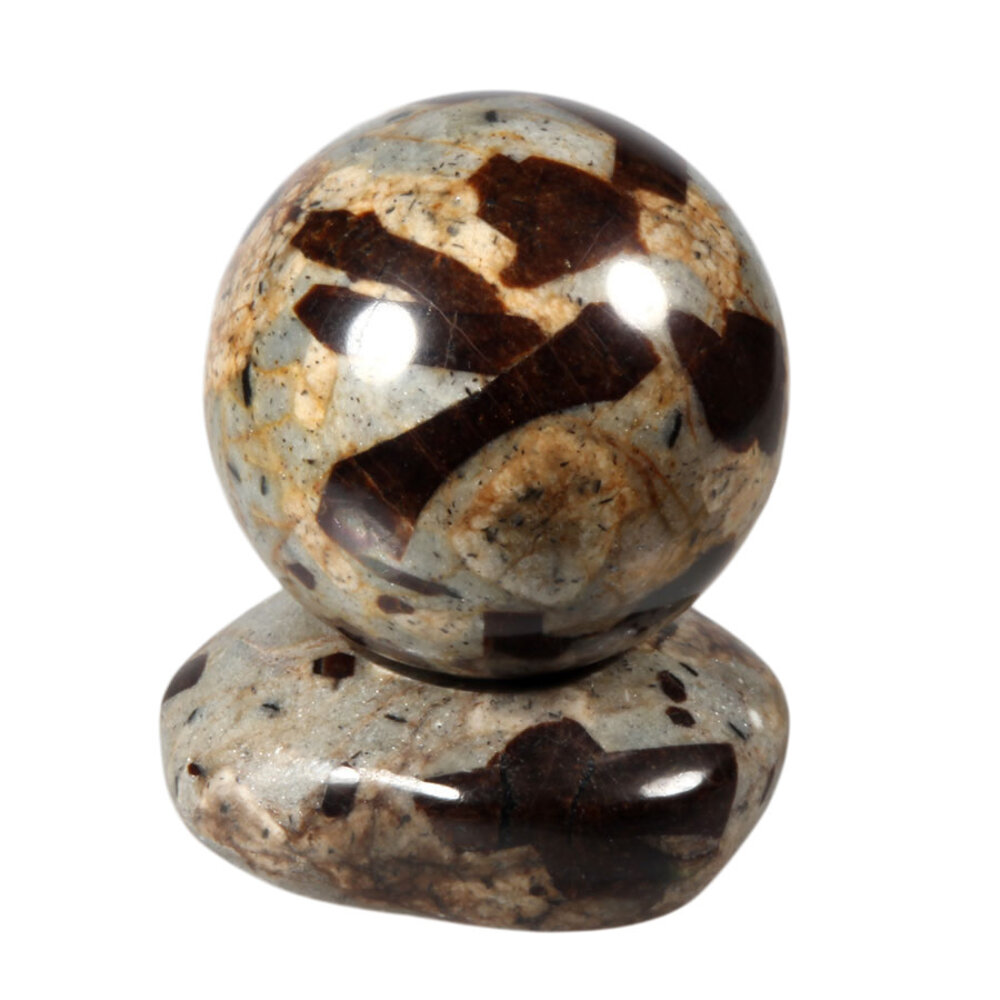 Stauroliet bol 56  mm / 270 gram | met standaard Stauroliet bol 56  mm / 270 gram | met standaard