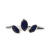 Zilveren ring lapis lazuli maat 16 | 3 markies geslepen stenen Zilveren ring lapis lazuli maat 16 | 3 markies geslepen stenen