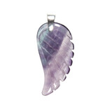 Zilveren hanger fluoriet engelenvleugel Zilveren hanger fluoriet engelenvleugel
