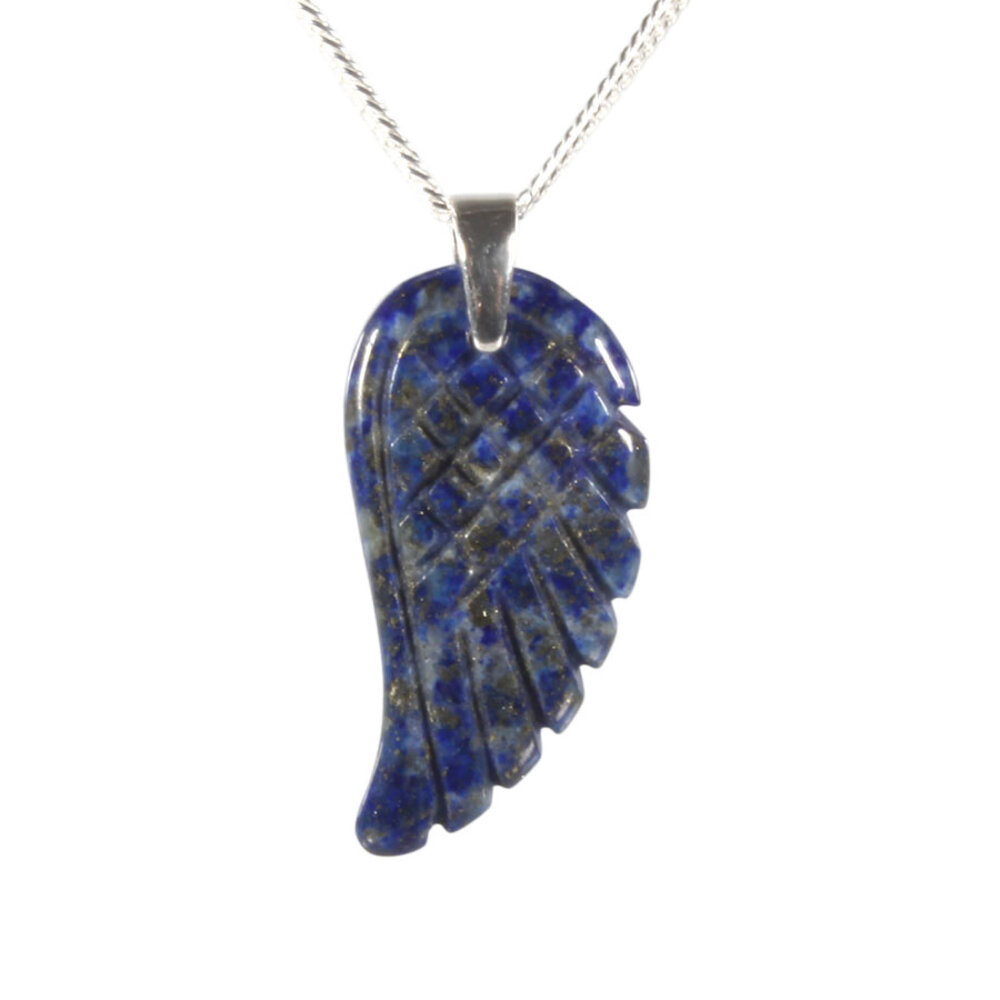Zilveren hanger lapis lazuli engelenvleugel Zilveren hanger lapis lazuli engelenvleugel