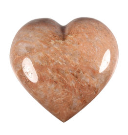 Maansteen (roze) edelsteen hart 5 cm