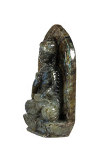 Labradoriet Boeddha 16,6 x 11,4 x 4 cm | 980 gram