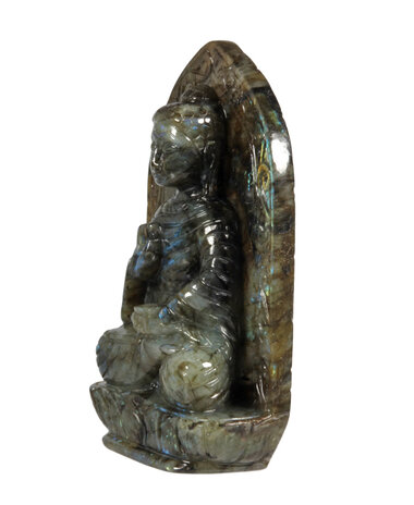 Labradoriet Boeddha 16,6 x 11,4 x 4 cm | 980 gram Labradoriet Boeddha 16,6 x 11,4 x 4 cm | 980 gram