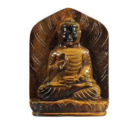 Tijgeroog Boeddha 13,7 x 10,3 x 2,5 cm | 527 gram Tijgeroog Boeddha 13,7 x 10,3 x 2,5 cm | 527 gram