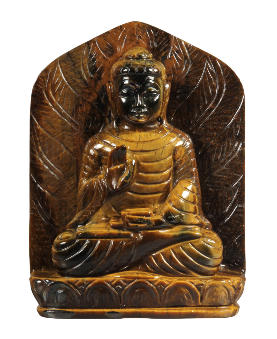 eenvoudig Vermelding consensus Tijgeroog Boeddha 13,7 x 10,3 x 2,5 cm | 527 gram - Spiritual Garden