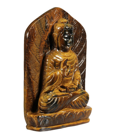 Tijgeroog Boeddha 13,7 x 10,3 x 2,5 cm | 527 gram Tijgeroog Boeddha 13,7 x 10,3 x 2,5 cm | 527 gram