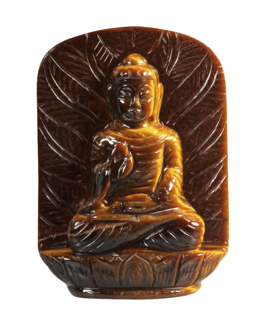 Acteur verdrietig wapen Tijgeroog Boeddha 11,8 x 8,4 x 2,8 cm | 368 gram - Spiritual Garden