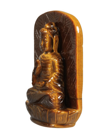 Tijgeroog Boeddha 11,8 x 8,4 x 2,8 cm | 368 gram Tijgeroog Boeddha 11,8 x 8,4 x 2,8 cm | 368 gram