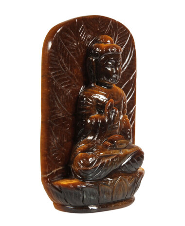 Tijgeroog Boeddha 11,8 x 8,4 x 2,8 cm | 368 gram Tijgeroog Boeddha 11,8 x 8,4 x 2,8 cm | 368 gram