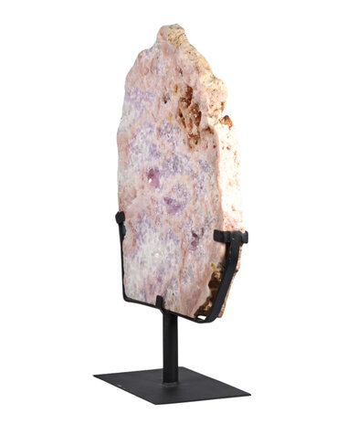 Amethist (roze) op standaard 40 x 30 x 3 cm | 6400 gram Amethist (roze) op standaard 40 x 30 x 3 cm | 6400 gram