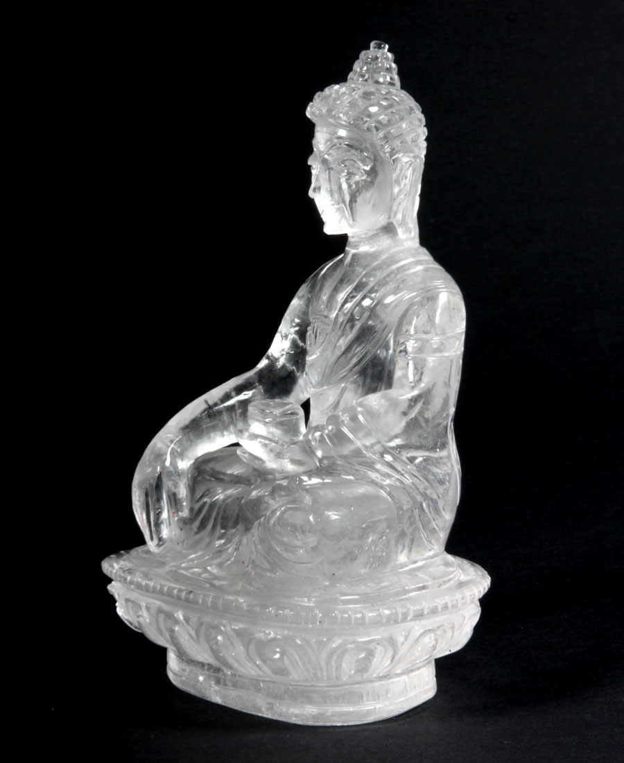 Bergkristal Boeddha 12 x 8,3 x 5,9 cm | 402 gram
