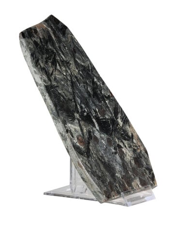 Granaat met hoornblende schijf 20 x 14 x 1 cm | op standaard Granaat met hoornblende schijf 20 x 14 x 1 cm | op standaard